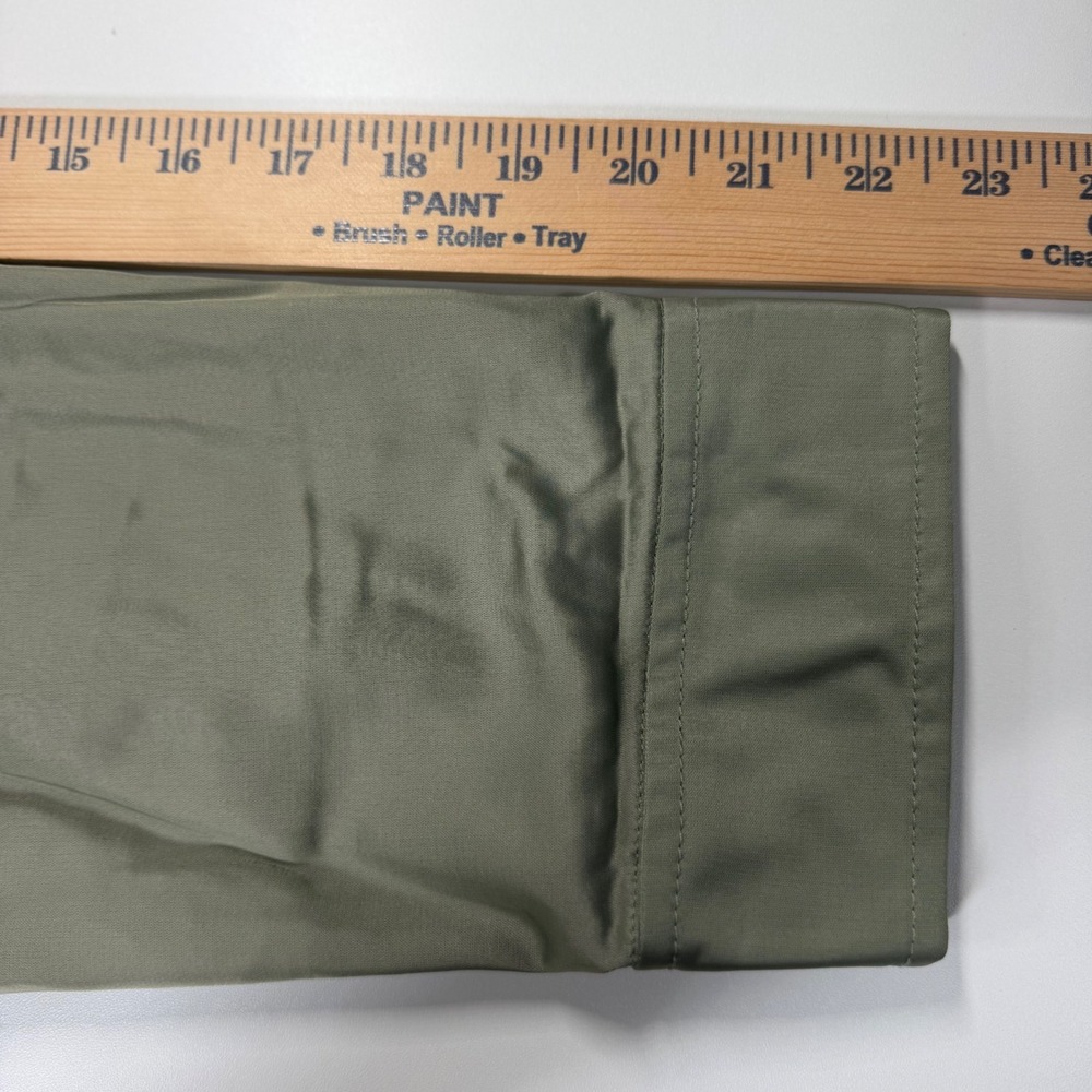 Chico's Utility Jacket Women 3P Olive Green Satin Anorak Field Coat 16P 18P - Picture 11 of 12